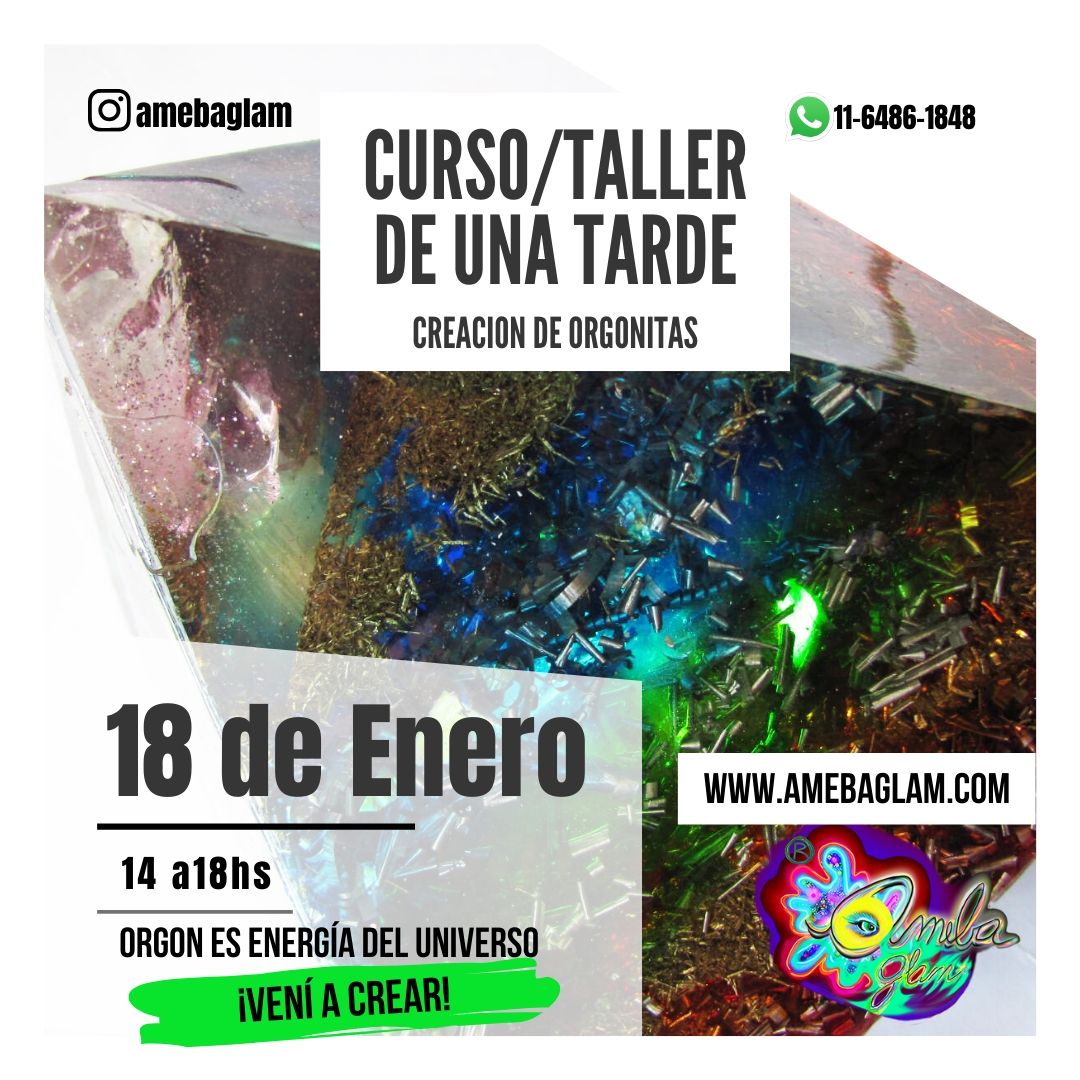 Taller curso de Verano crea tus orgonitas 18 de ENERO 2020
