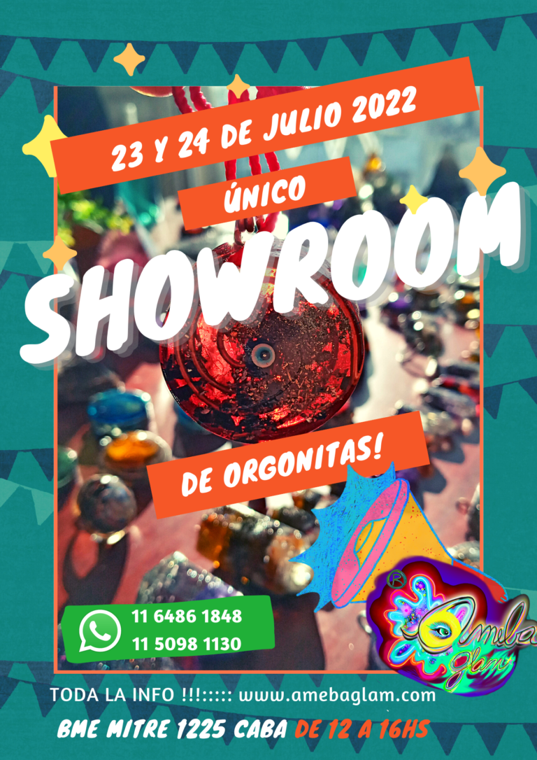 showroom de orgonitas amebaglam 23 y 24 de julio de 2022
