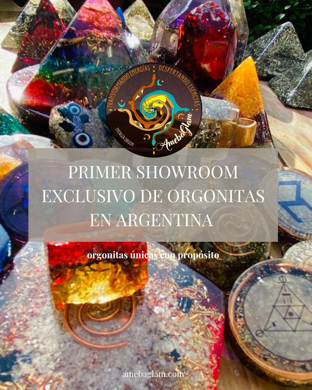 Imagen de primer showroom de orgonitas en Argentina